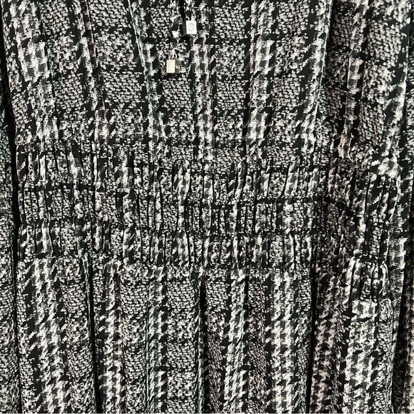 Michael Kors Black Georgette Cold‎ Shoulder Midi Dress Size XL - Picture 7 of 8